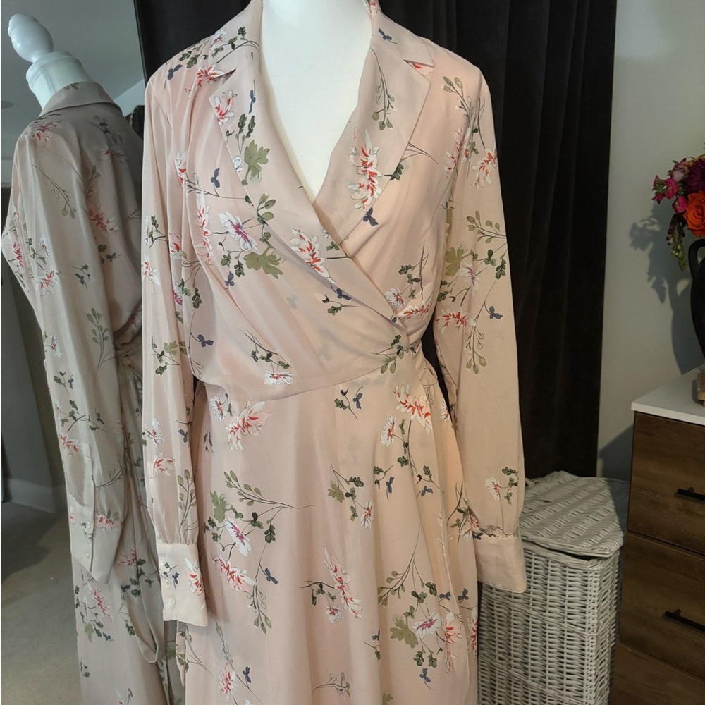 RACHEL Rachel Roy Pink Floral Wrap Dress - Picture 2 of 6